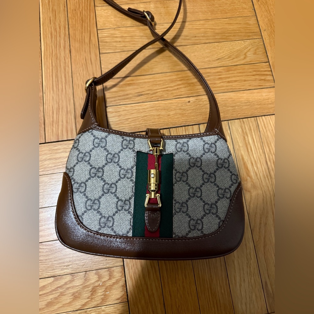 Authentic Gucci Mini Jackie 1961 Hobo Bag in Beige Excellent Condition - Picture 13 of 16